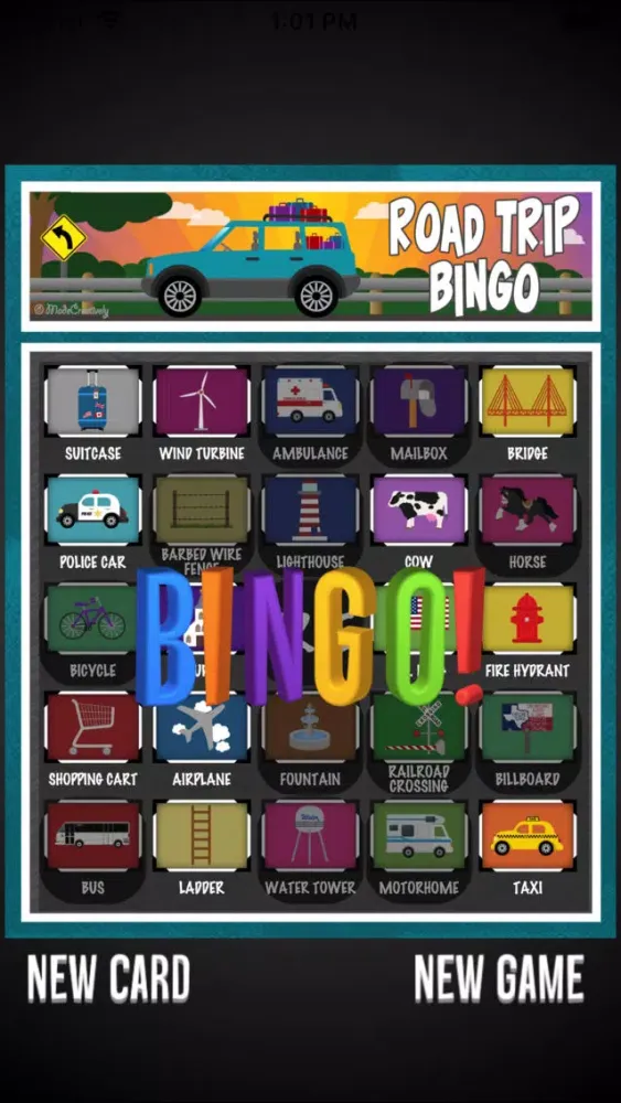 Activity Bingo Travel سکرین شاٹس