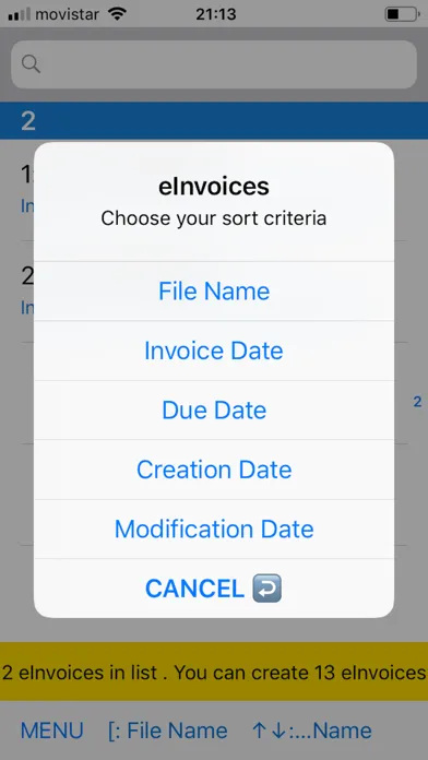 Electronic Invoice Crypto Screenshots