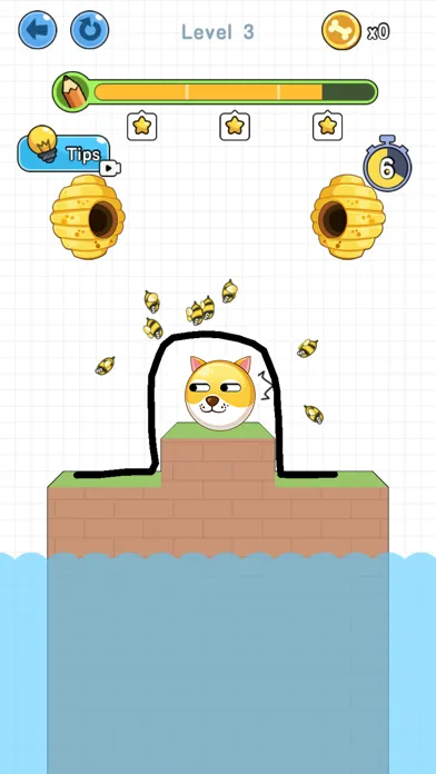 Tangkapan layar Save The Piggy-Draw Line Game