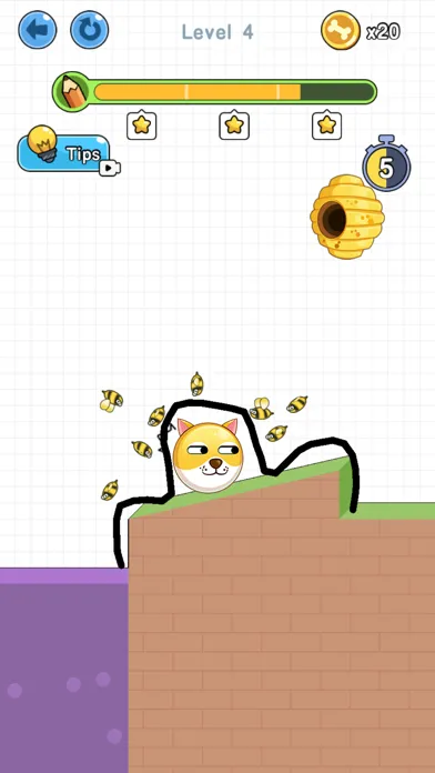 Tangkapan layar Save The Piggy-Draw Line Game