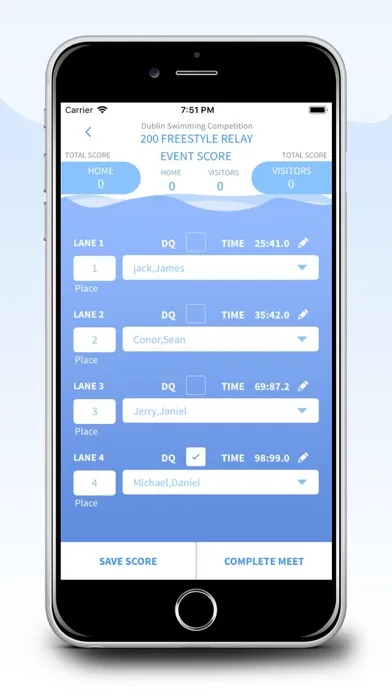 Screenshot di Swim Score-Scholastic