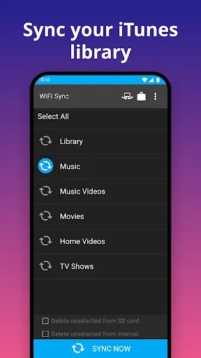 iSyncr: iTunes to Android স্ক্রিনশট