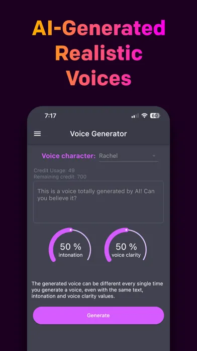 Capturas de pantalla de SEDA - AI Voice Generator