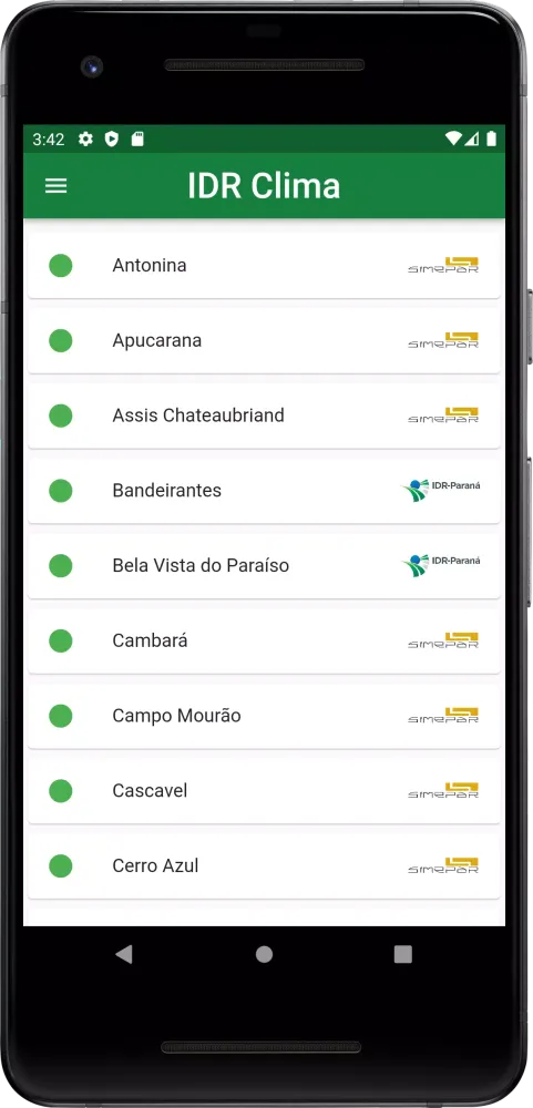 Capturas de pantalla de IDR Clima