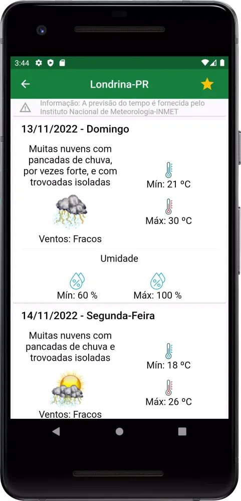 Capturas de pantalla de IDR Clima