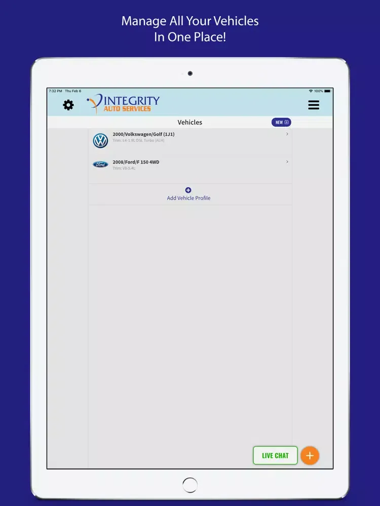 Integrity Auto Services iPad  Ekran Görüntüleri