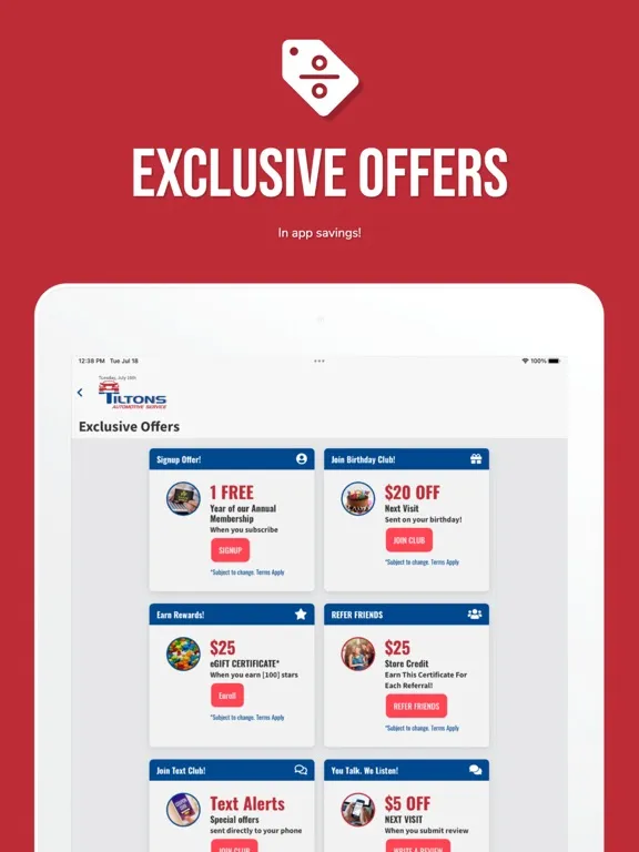 Tiltons Auto iPad  سکرین شاٹس