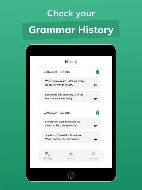 Grammar Corrector - AI Writer iPad  स्क्रीनशॉट