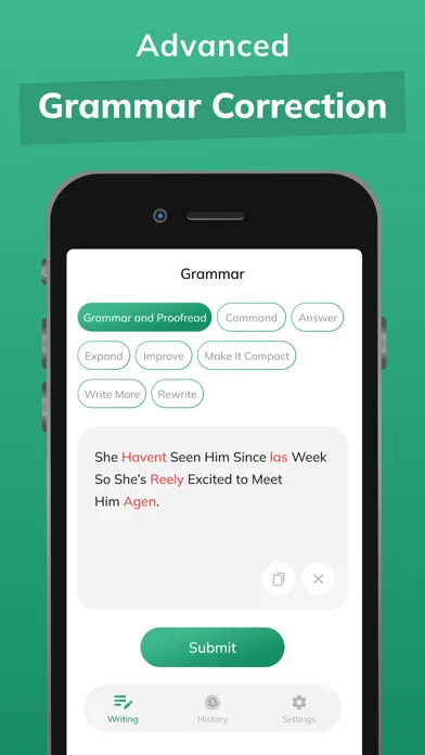 Grammar Corrector - AI Writer स्क्रीनशॉट