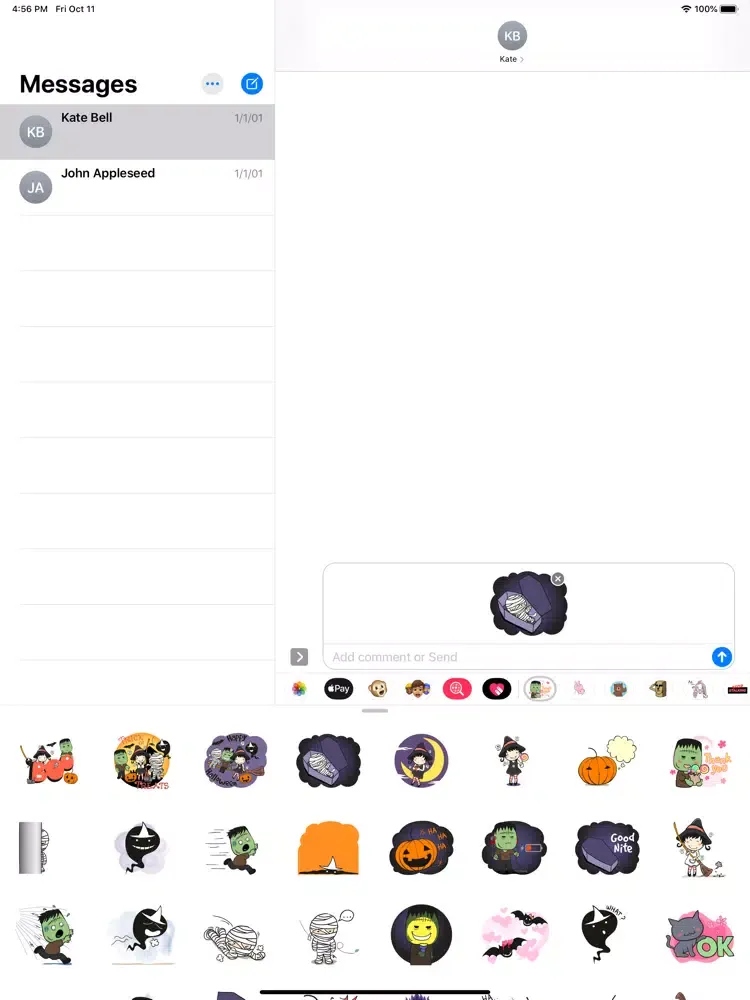 Capturas de tela do Halloween Animated GIF Sticker iPad 