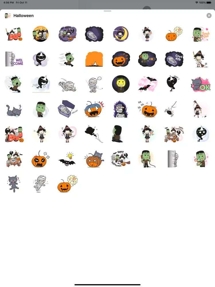 Capturas de tela do Halloween Animated GIF Sticker iPad 