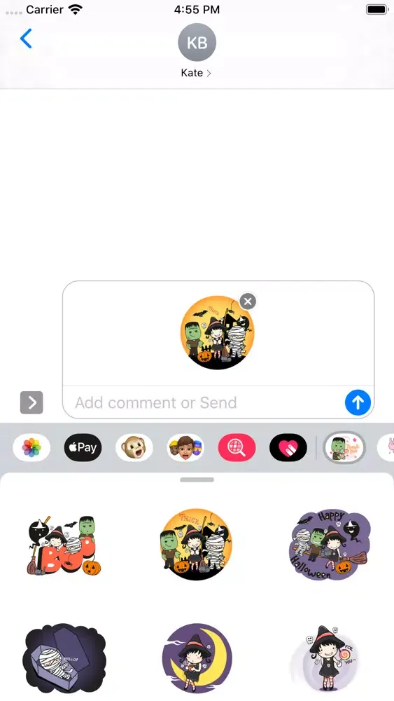 Capturas de tela do Halloween Animated GIF Sticker