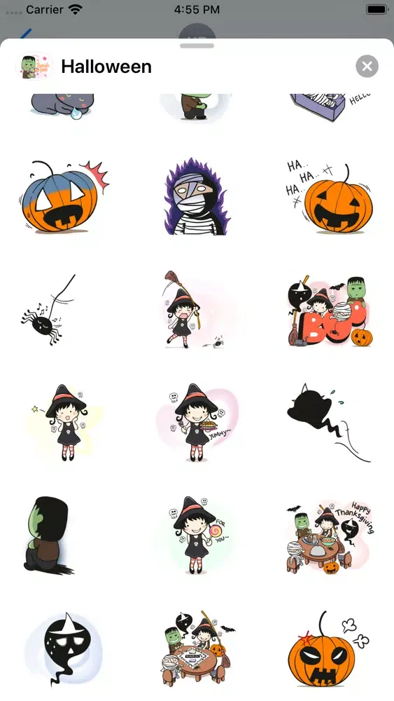 Capturas de tela do Halloween Animated GIF Sticker