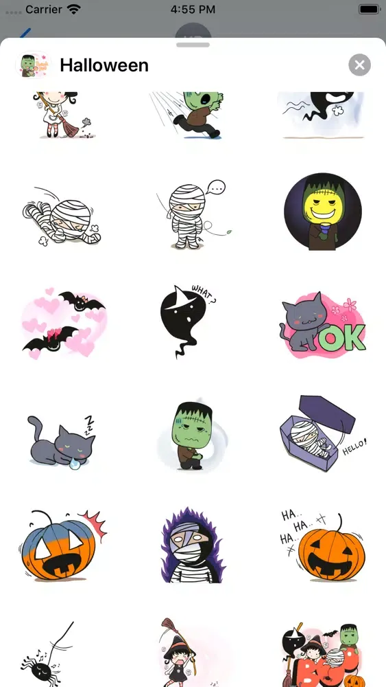 Capturas de tela do Halloween Animated GIF Sticker