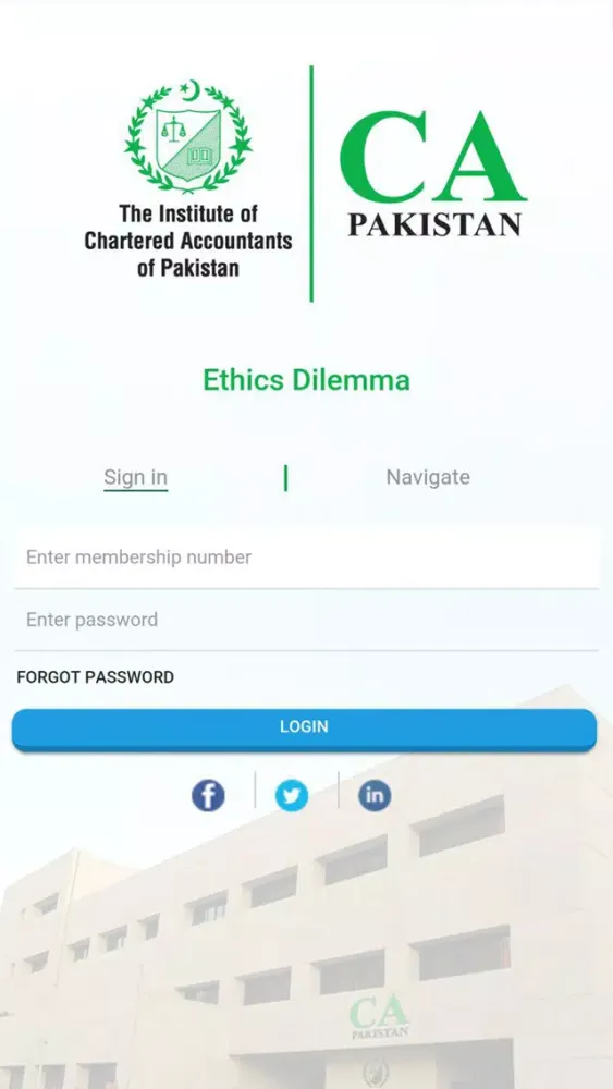 Capturas de tela do ICAP Ethics Dilemma