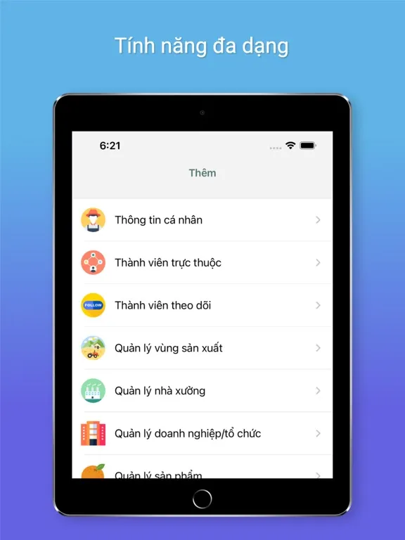 Ảnh chụp màn hình của Nông Sản Hậu Giang iPad 