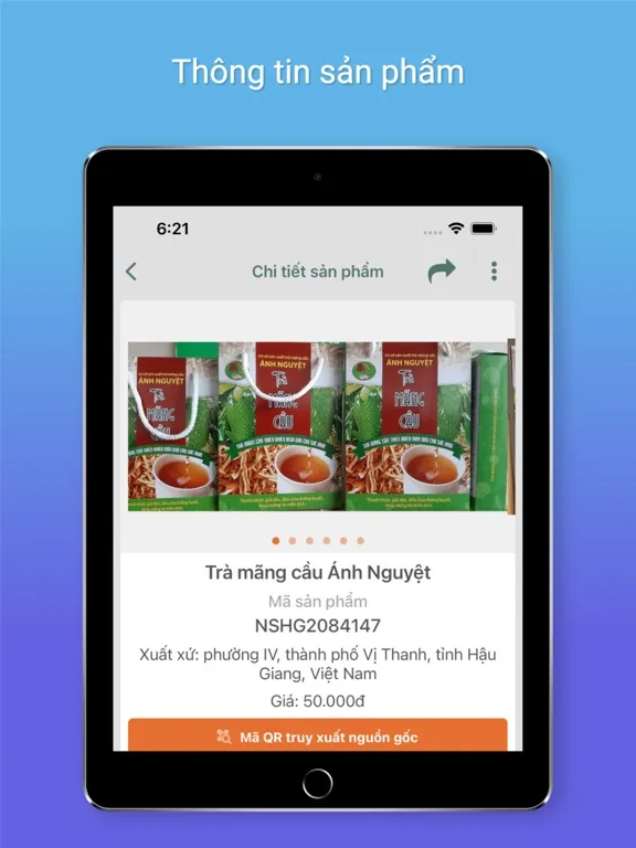 Ảnh chụp màn hình của Nông Sản Hậu Giang iPad 