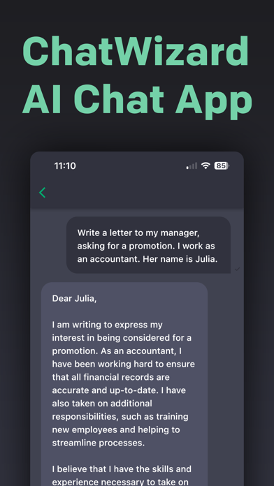 Скриншоты ChatWizard - AI Chat Bot