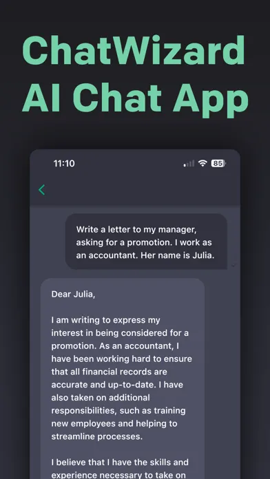 Screenshot di ChatWizard - AI Chat Bot