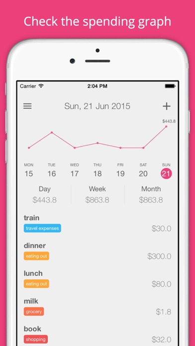 Spends - pocket money book سکرین شاٹس