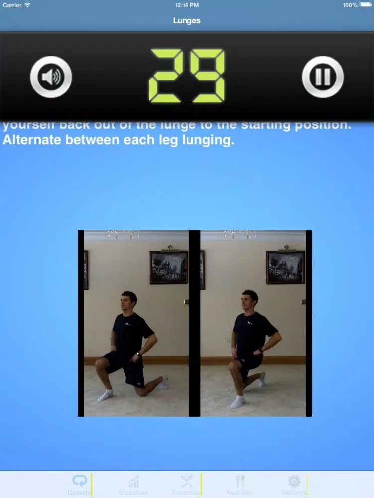 Ảnh chụp màn hình của iCircuit Training FREE iPad 