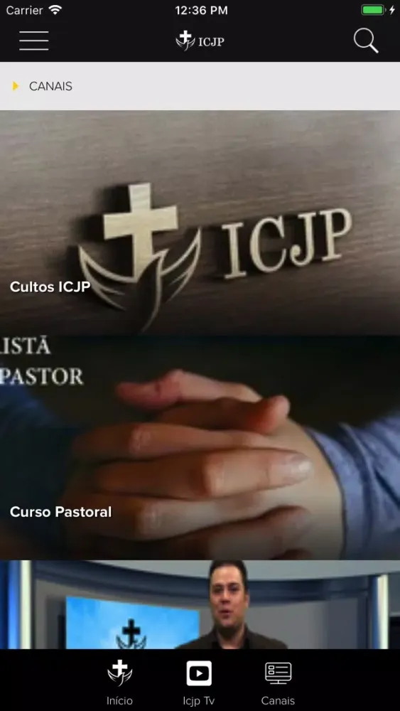 Capturas de pantalla de ICJP TV