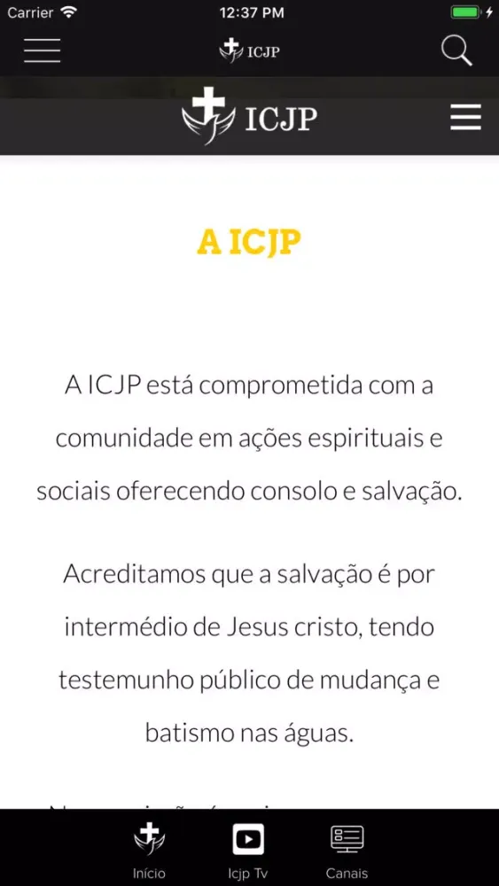 Capturas de pantalla de ICJP TV