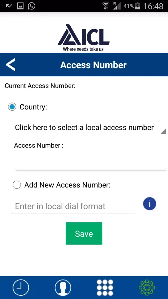 Captures d'écran de ICL Dialer