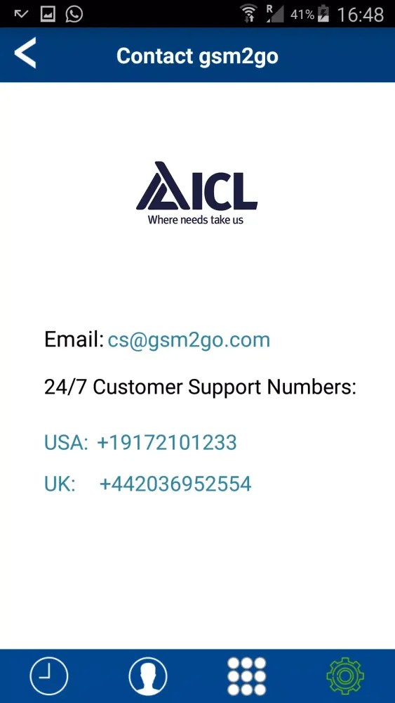 Captures d'écran de ICL Dialer
