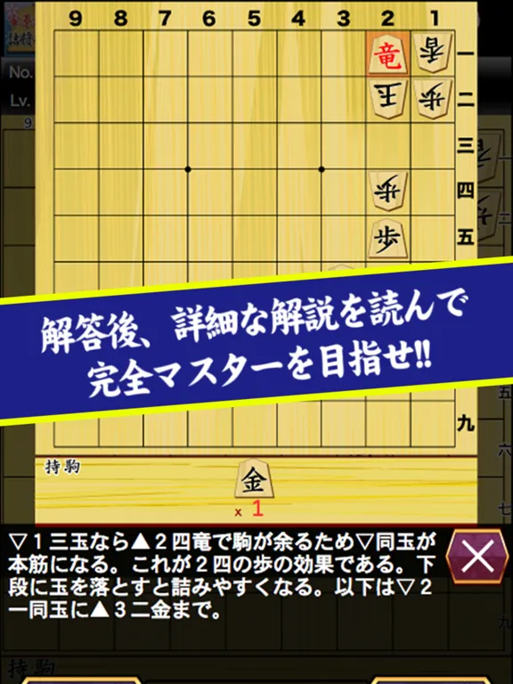 市原誠の詰将棋2（3手詰オンリー） iPad  Screenshots