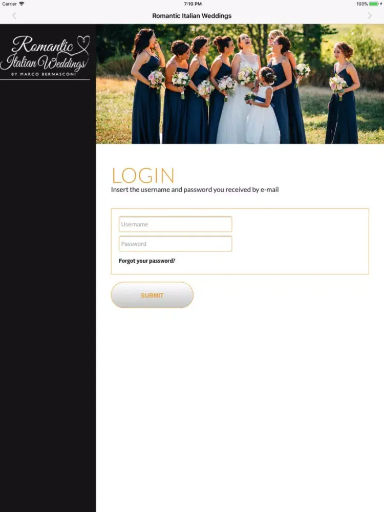 Romantic Italian Weddings iPad  Screenshots
