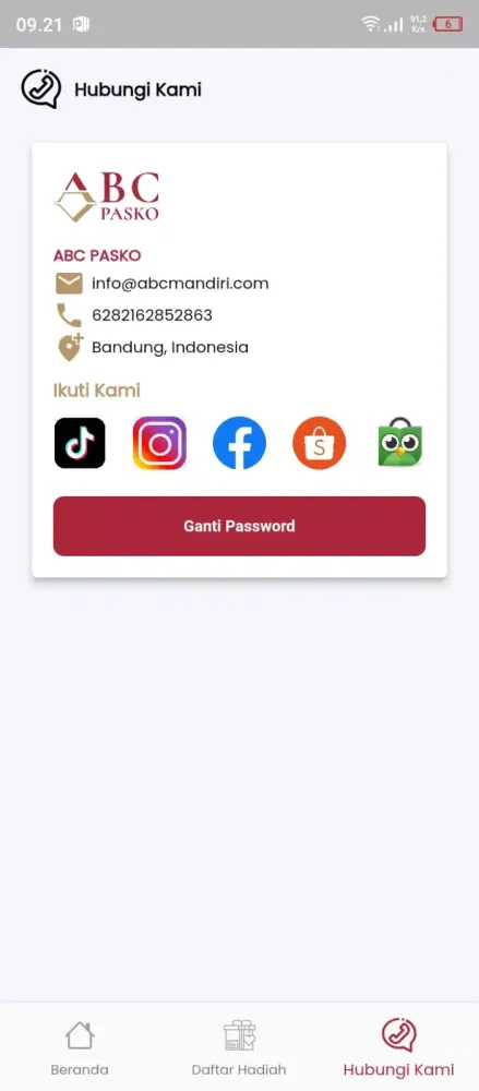 Ảnh chụp màn hình của Membership ABC