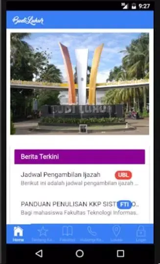 Budi Luhur Student Mobile Screenshots