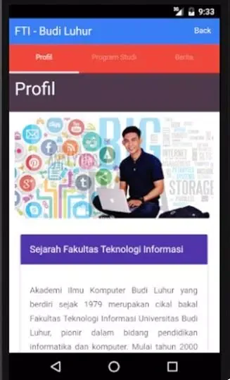 Budi Luhur Student Mobile Screenshots