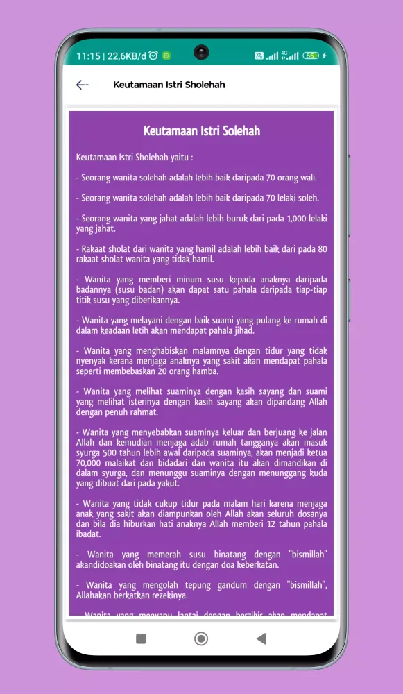 Zrzuty ekranu Sholehah's wife in Islam