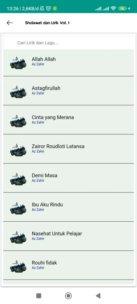 Capturas de pantalla de Sholawat Az Zahir Mania