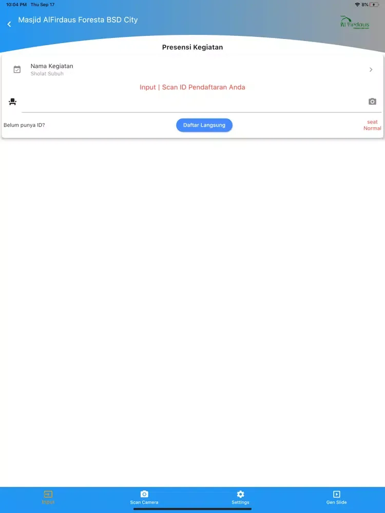 Tangkapan skrin AlFirdaus Foresta iPad 