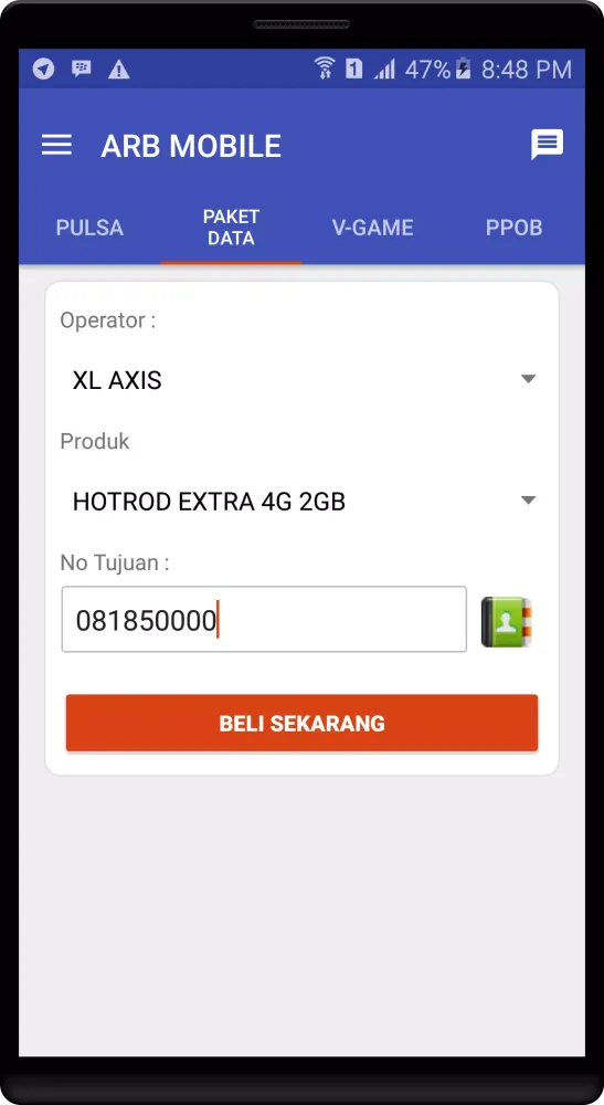 Zrzuty ekranu ArbMobile - Isi Pulsa & PPOB