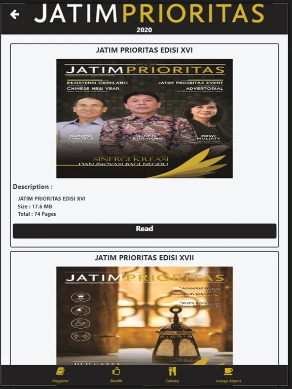Zrzuty ekranu e-Jatim Prioritas iPad 
