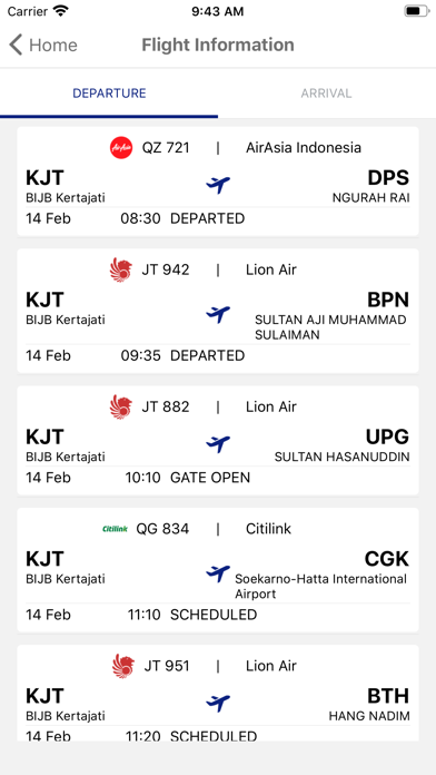Tangkapan skrin BIJB MOBILE