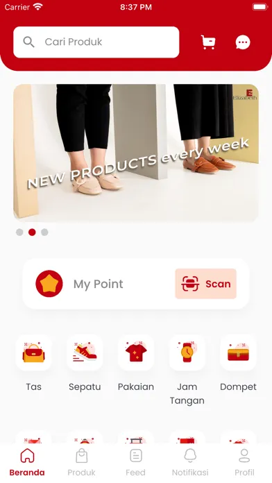 Capturas de tela do Elizabeth Mobile App