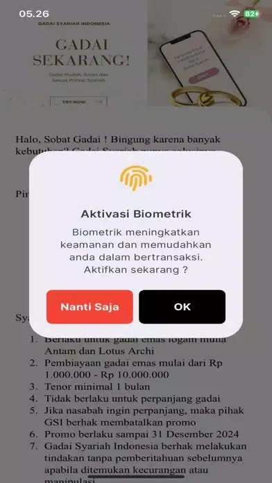 Ảnh chụp màn hình của Gadai Syariah Indonesia