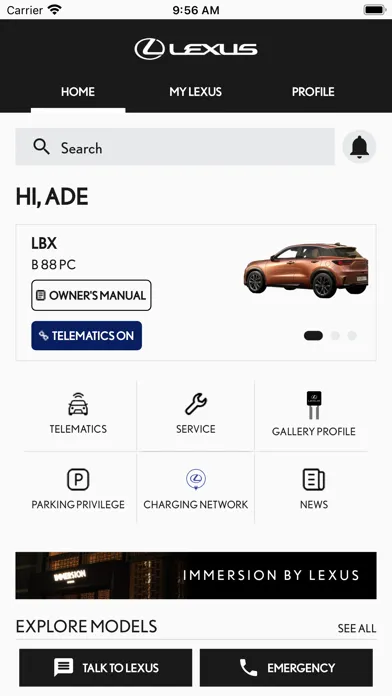 Captures d'écran de Lexus Reach
