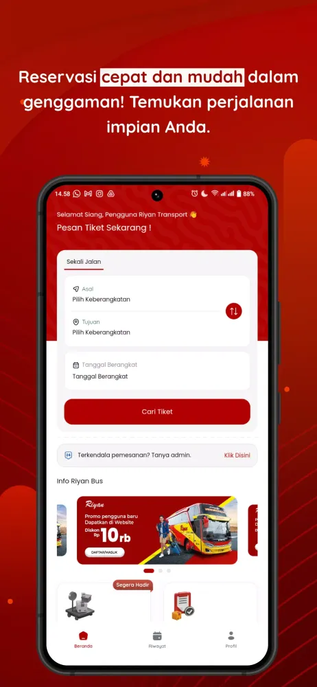 Screenshot di Riyan Transport