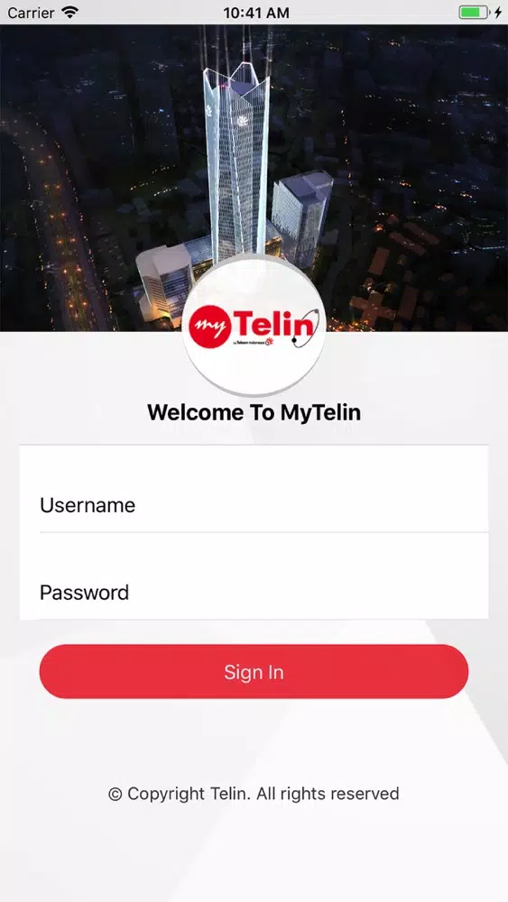 Tangkapan layar MyTelin 2.0