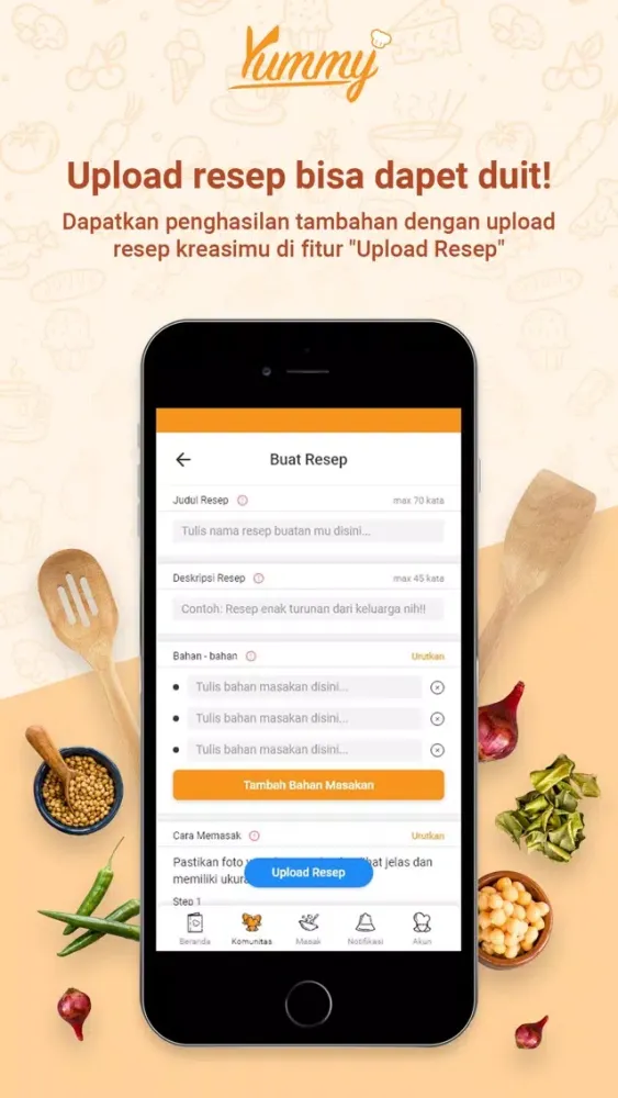 تصاویر Yummy App - Resep Masakan