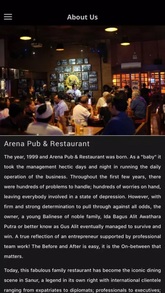 Zrzuty ekranu ARENA PUB & RESTAURANT