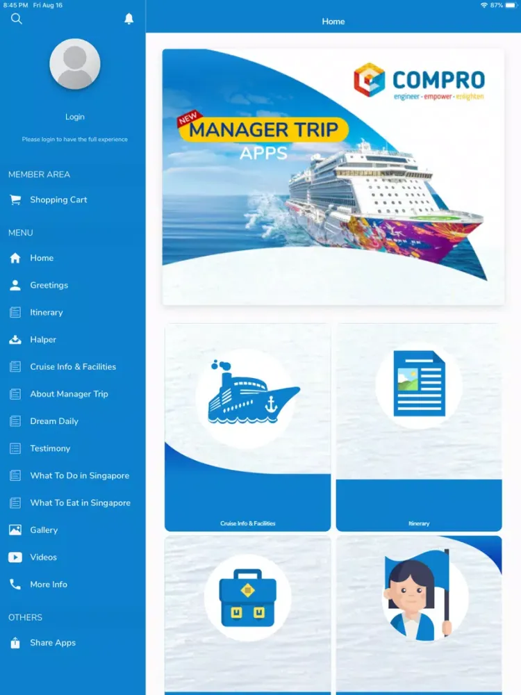 Compro Manager Trip iPad 应用截图