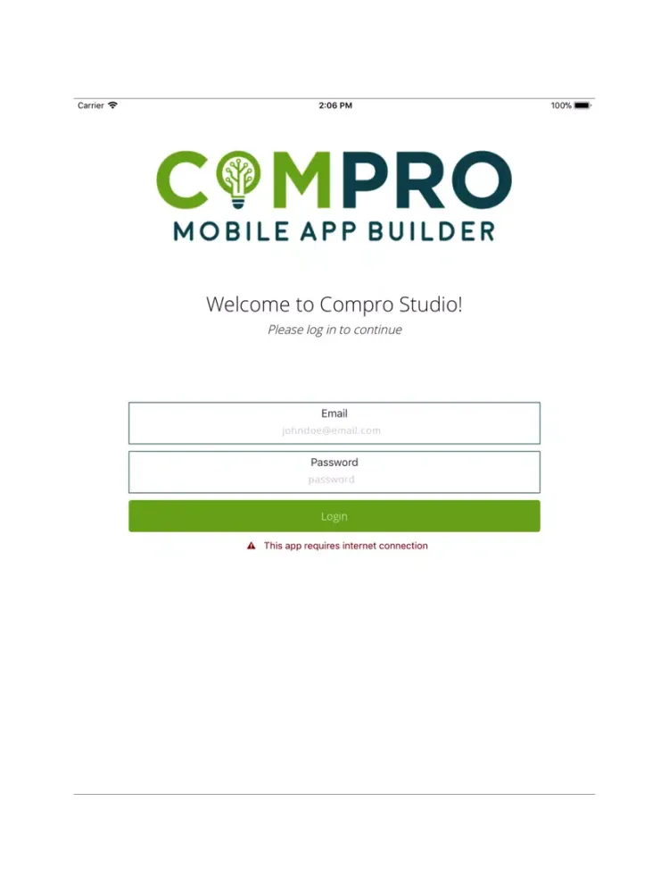 Zrzuty ekranu Compro Studio iPad 