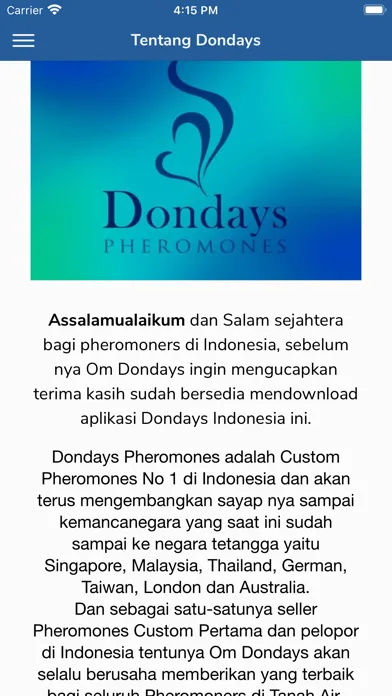 ภาพหน้าจอของ DONDAYS PHEROMONE INDONESIA